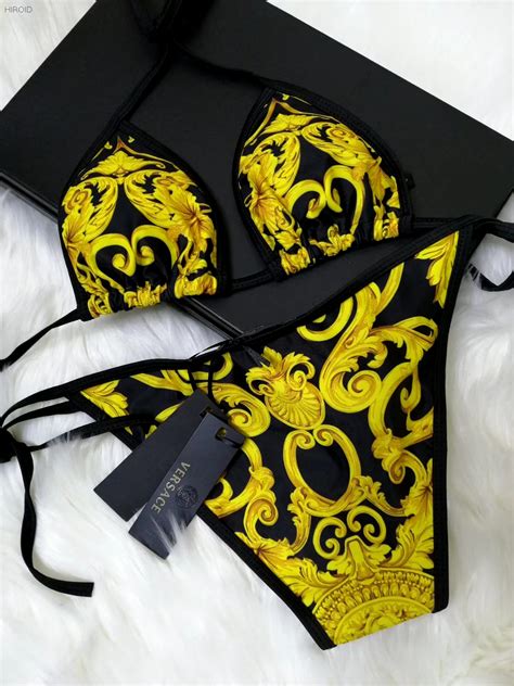 la versace in micro bikini|Versace Swimsuits for Women .